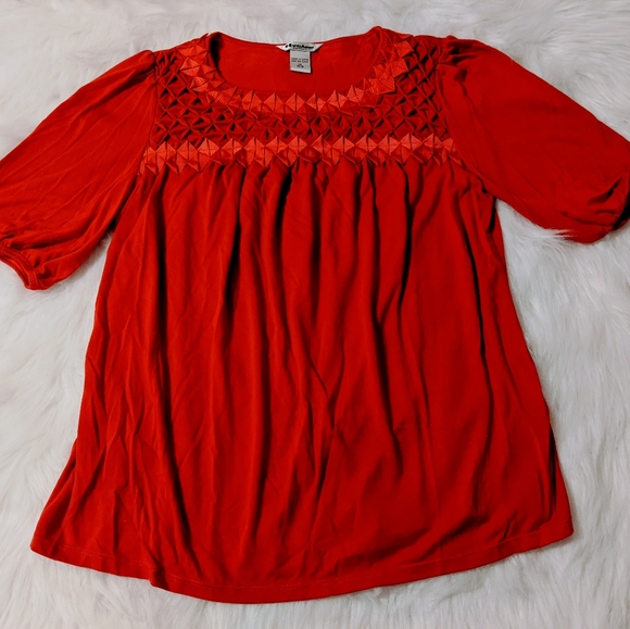Peter Nygard Tops - Nygard Collection Size M 10/12 Red Top
